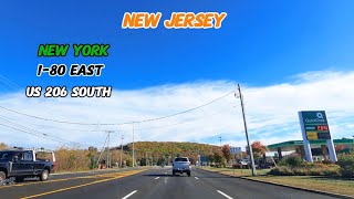 NEW JERSEY DRIVEFROM BLANCHVILLE TO MANHATTAN VIA US 206 SOUTH AND GEORGE WASHINGTON BRIDGE [upl. by Claretta527]