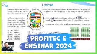 Prova Uema 2024  Seletivo Profitec e Ensinar  Matemática [upl. by Aisyram460]