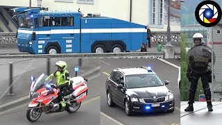 MAY DAY Zurich Riot Police in Action  1 Mai Zürich Einsatzfahrten [upl. by Ahse229]