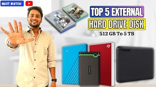 Best External Hard Disk For LAPTOPPC⚡Best External Hard Drive 2023⚡Top 5 External HDD 2024 India [upl. by Hebbe]