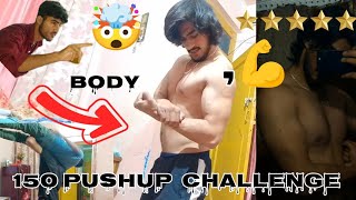 150 pushup challenge  body pose and pushup by saps in night 2 Am pushups challenge gym vlog 😱 [upl. by Tlaw785]