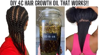 A DIY AYURVEDIC HAIR GROWTH OIL THAT WORKS USE THIS ROSEMARY OIL FOR THICKER LONGER 4C HAIR [upl. by Adolphe353]