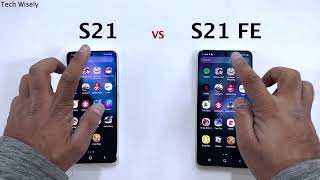 SAMSUNG S21 vs S21 FE  Speed Performance Test [upl. by Haggar]