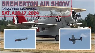 J2F Duck P40 Kittyhawk P47 Thunderbolt amp Bf 109 at the 2024 Bremerton Air Show Saturday [upl. by Madelin114]