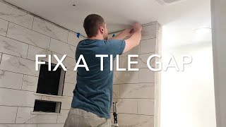 How to Fix an Awkward Gap at the Top of Tile [upl. by Hakaber379]