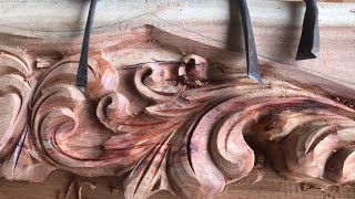 Painting and sculpture Khmer Sculptor How to carve wood easily and quickly [upl. by Anairb370]