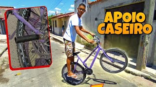 COMO FAZER APOIO PRA BICICLETA EM CASA SEM GASTAR QUASE NADA [upl. by Dannon]