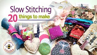 20 things in 20 minutes 20 easy to make slow stitching project ideas for your embroidered pieces [upl. by Isaac]