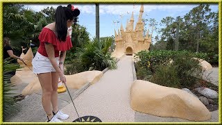 DISNEY WORLD HAS THE BEST MINI GOLF COURSES EVER  CRAZY HOLE IN ONES  Brooks Holt [upl. by Euginom]