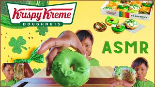 ASMR  MUKBANG Krispy Kreme Doughnuts  St Patricks Day [upl. by Rehpotsyrhc311]