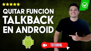 Cómo QUITAR la FUNCIÓN Talkback de tu Android  ✅Desactiva la función que habla sola📱 [upl. by Kciredec]