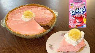 KoolAid Pie Recipe  How To Make No Bake KoolAid Pie With Cream Cheese  Summertime Dessert [upl. by Nylarej]