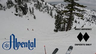 Skiing at Alpental International amp Snake Dance Double Black Full Run [upl. by Raine166]