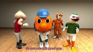 NCAA mascots dancing to Gradeheads rap [upl. by Kecaj]