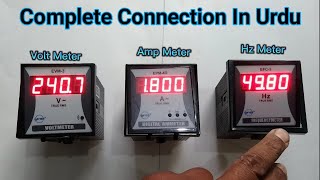 Digital Volt Meter  Amper Meter  Hz Meter Complete Connection And Guide In Urdu [upl. by Fatima805]