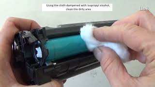 How to Clean a Laser Printer Drum without Removing it from the cartridge [upl. by Rafaello]