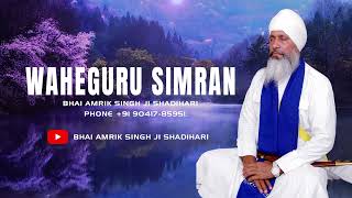 Waheguru Simran  BHAI AMRIK SINGH JI SHADIHARI  New Waheguru Simran Non Stop 2023 [upl. by Ernie]