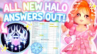 ALL HALO ANSWERS How To WIN THE GLITTERFROST HALO EASILY ❄⛄ Royale High 2023 New Update ROBLOX [upl. by Mikel]