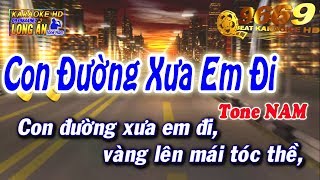 Karaoke Con Đường Xưa Em Đi  Tone Nam beat chuẩn  Nhạc sống LA STUDIO  Karaoke 9669 [upl. by Aurelie]