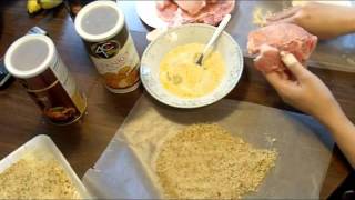 TUTORIAL  COOKING  PORK CHOPS recipe baked breaded smothered [upl. by Eelta706]