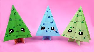 Tannenbaum falten  Weihnachtsbaum aus papier basteln 🎄 Weihnachtsdeko selber machen [upl. by Enailil899]