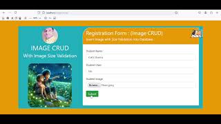 Insert Image With Validation I With Size Validation I MySQL Database using PHP Part2 [upl. by Vladimar]