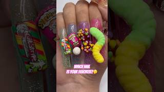 These Candy Nails Look Good Enough To EAT🍭💅🏻 3dnailart gelnails naildesign [upl. by Einnoj]