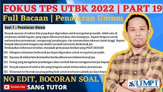 ASLI  Bocoran Soal TPS Penalaran Umum  Saintek amp Soshum  SBMPTN 2022  PART 19 [upl. by Anahpos428]