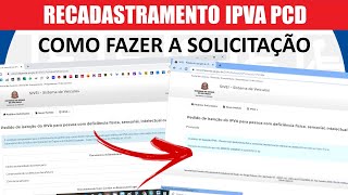 COMO FAZER O RECADASTRAMENTO DO IPVA PCD 2022 [upl. by Pelage]