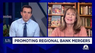 Former FDIC chair Sheila Bair on promoting regional bank mergers They need scale to compete [upl. by Eekorehc]