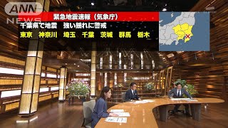 2021年10月07日 東京・埼玉 震度5強 報ステ生放送中のスタジオも大きな揺れ…地震発生の瞬間 ★緊急地震速報が流れます★【まいにち防災】 [upl. by Silvestro]