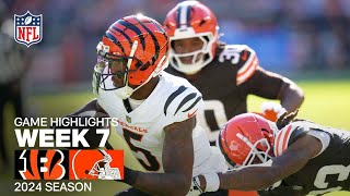 Cincinnati Bengals vs Cleveland Browns  2024 Week 7 Game Highlights [upl. by Jeremias]