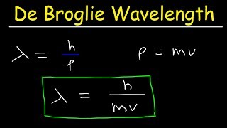 De Broglie Wavelength Problems In Chemistry [upl. by Odericus727]