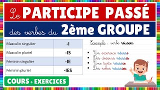 Conjugaison  le participe passé des verbes du 2ème groupe [upl. by Amorete]