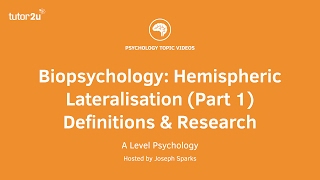 Revision Webinar Biopsychology – Hemispheric Lateralisation Part 1 Definitions amp Research [upl. by Marga]