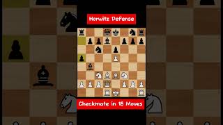 Horwitz DefenseCheckmate in 18 moves chess [upl. by Sammons]