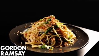 Spaghetti with Chilli Sardines amp Oregano  Gordon Ramsay [upl. by Enelcaj]