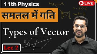 11th Physics  L2  Types of Vector  समतल में गति  Motion In A Plane By Ashish Sir Hindi Medium [upl. by Anelram741]