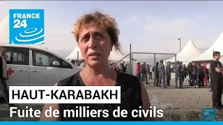 HautKarabakh  des milliers de civils arméniens ont déjà fui lenclave • FRANCE 24 [upl. by Gala]