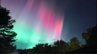 The Aurora Borealis Was Amazing Over My House Last Night 4K Video Of The Entire Event Till Sun Up [upl. by Irtimd645]