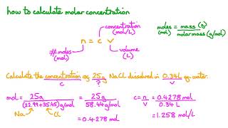 Explained Molar Concentrations [upl. by Nonarb]