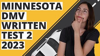 Minnesota DMV Written Test 2 2023 60 Questions with Explained Answers [upl. by Eneleoj972]