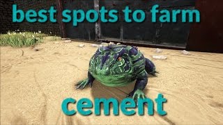 Ark Survival Evolved CenterTips 5 Cementpaste farming with frogbest way amp spots [upl. by Zetnahs]