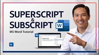 How to Write Superscript and Subscript in MS Word  Formatting Text Tutorial [upl. by Vidovik]