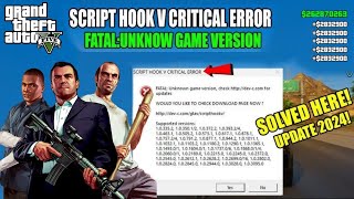 GTA 5 Script Hook V Critical Error Fix  GTA 5 New Update Script Hook V  Ravitech [upl. by Aicilec]