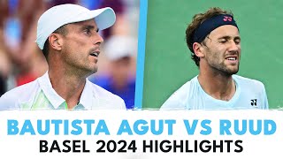 Bautista Agut Upsets Casper Ruud In Basel 💥  Basel 2024 Highlights [upl. by Vivie]