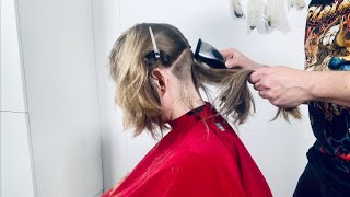 Dry cut shag haircut with shaved nape undercut [upl. by Norm725]