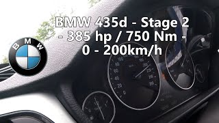 BMW 435d F36  Stage 2  385hp  750Nm 0200 kmh  M4 Killer [upl. by Anirbes]