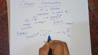 cationic polymerization process mechanism Easy explanation for MSc by PS chem education [upl. by Blankenship]