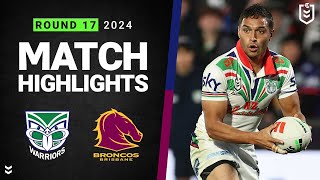 NRL 2024  Warriors v Broncos  Match Highlights [upl. by Yrrol492]